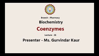 Biochemistry  Coenzymes  AKTU Digital Education [upl. by Enawtna]