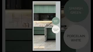 Trending Kitchen Colour Combination viralvideoytshorts kitchen trending interiordesign [upl. by Dnaleel743]