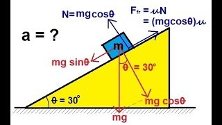 Physics  Mechanics The Inclined Plane 2 of 2 With Friction [upl. by Anirres]