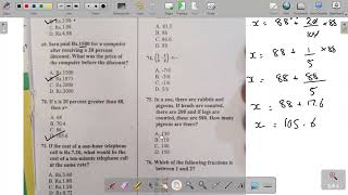 NTS GAT GENERAL Past paper 19 June 2022 GAT C quantitative section part1 [upl. by Thorrlow606]