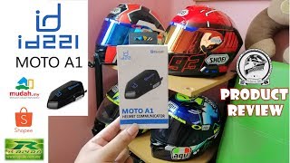 Product Review 5  ID221 MOTO A1  Helmet Communicator  Installation [upl. by Atived940]