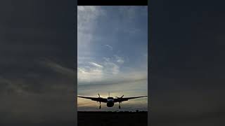 Aero Commander Landing over Person flying landing aeroplane plane lowflying [upl. by Goodrich807]