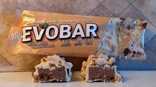 TasteTest EVO Sports Fuel vegan Evobar 🥜 White Peanut Crunch 🥜 [upl. by Sergo822]