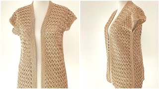 😲 Super Easy Crochet Women Sweater Top pattern [upl. by Ikir]