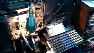 Linotype casting LA Printers Fair ライノタイプ [upl. by Odnolor841]