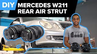 Mercedes W211 E500 Rear AIRMATIC Air Strut Replacement W211 E320 E550 CLS500 CLS550 amp More [upl. by Oirretna]