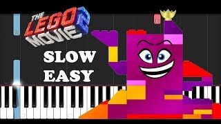 The Lego Movie 2  NOT EVIL SLOW EASY PIANO TUTORIAL [upl. by Acinoda]