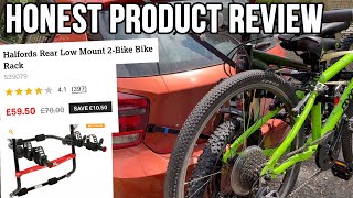 The problem with BIKE RACKS A very HONEST Halfords Rear Low Mount 2Bike Rack Review [upl. by Pappas]