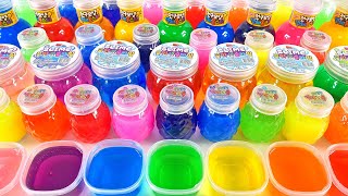 Satisfying Video l Mixing All My Slime Smoothie l Making Glossy Slime ASMR RainbowToyTocToc [upl. by Eidda]