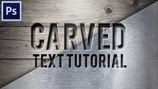 Tutorial How to Carve Text Into Wood amp Steel Using Photoshop [upl. by Nylekoorb67]