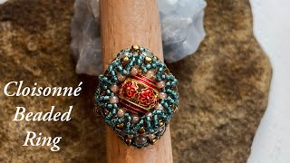 Cloisonné Beaded Ring [upl. by Gaelan]