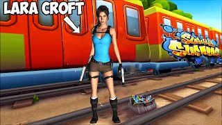 What If Lara Croft Run In Subway Surfer [upl. by Lamdin]