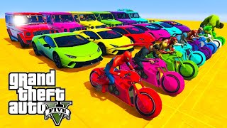 GTA 5 Epic Ragdolls GREEN SPIDERMAN VS RED MINION VS GREEN MINION Physics amp Funny Fails [upl. by Odlanyar]