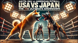 Akita Inu vs American Pitbull USA vs Japan – The Ultimate Showdown [upl. by Acim]