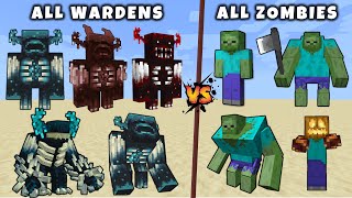 All Wardens vs All Zombies  Mutant amp Titan Zombie vs Mutant Titan Warden [upl. by Nhar]