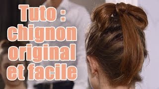 Tuto Coiffure Comment réaliser un chignon facile pour un mariage [upl. by Seidule]