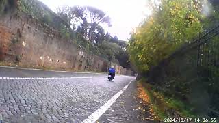 Cycling on cobblestones  heading to Caffarella Park p1 [upl. by Berti705]