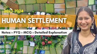 Human Settlements  Class 12 geography  One Shot Video class12geography [upl. by Petra]