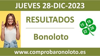 Resultado del sorteo Bonoloto del jueves 28 de diciembre de 2023 [upl. by Hafeenah]