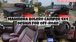 Mahindra Bolero Camper Modified  Designed for Offroad  All Customised Interior  Turbo Engine 4x4 [upl. by Adekam239]