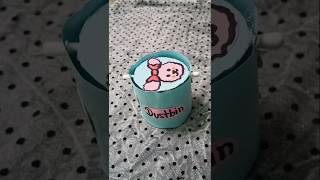 Cute paper dustbin craft idea for kid Craft idea for school shortfeed youtubeshort vairalshot [upl. by Kunz]