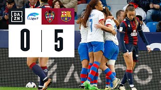 Levante UD vs FC Barcelona 05  Resumen y goles  Highlights Liga F [upl. by Serica22]