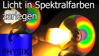 Licht in Spektralfarben zerlegen  Vergleich [upl. by Tabina723]