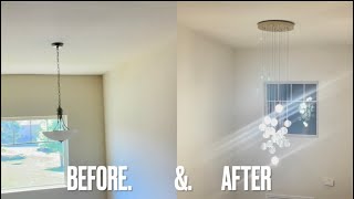 Foyer chandelier Upgrade DIY [upl. by Sremmus]