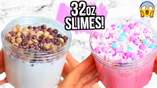 FAMOUS SLIME REVIEW PACKAGE  32oz HUGE SLIME SLIMEOBSIDIAN BLUSHING BB SLIMESHADYSHOP  MORE [upl. by Palila]