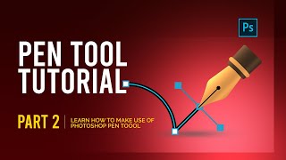 PHOTOSHOP PEN TOOL TUTORIAL  PART 2 [upl. by Thurlow962]