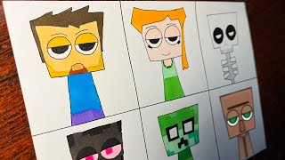 Drawing Incredibox Sprunki Minecraft Mod [upl. by Tegirb]