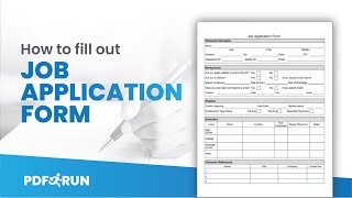 How to Fill Out Job Application Form Online  PDFRun [upl. by Northrup]