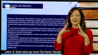 Letërsi 10  Studim teksti nga romani “Don Kishoti i Mançës” [upl. by Rellia78]