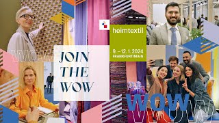 Heimtextil 2024 Join the WOW [upl. by Rosemaria]