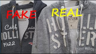 Hollister zipped hoodie real vs fake review How to spot counterfeit hollister windbraker [upl. by Kcor607]