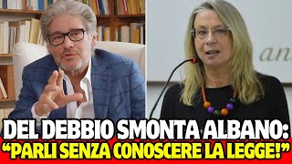 🔴DEL DEBBIO SMONTA ALBANO quotGIUDICI CON CONVINZIONI PERSONALI UNA GRAVITÀ TOTALEquot [upl. by Docilu677]