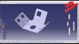 CATIA V5  Generative SheetMetal design  Gussets [upl. by Airotnahs]