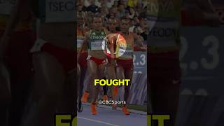 RUNNERS FIGHT IN OLYMPIC RACE [upl. by Clementius]