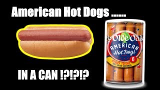 American Hot Dogs IN A CAN  WHAT ARE WE EATING  The Wolfe Pit [upl. by Llirred]