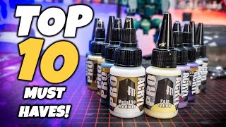 The TOP 10 Must Own Pro Acryl Paints All Mini Painters Should Have [upl. by Tiertza]