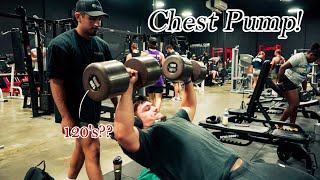 CHEST WORKOUT  PRESSING 120S  19 YR TARZAN LIFTS [upl. by Aenaj]