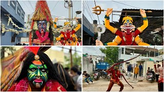 Old City Bonalu 2024  Potharaju Dance  Ghatam Uregimpu  Potraj Entry at Thotella Procession 2024 [upl. by Hgieliak]