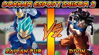 Team Saiyan Pur vs Team Divin des catégories op  Dokkan Esport S2  Dokkan Battle [upl. by Nittirb]