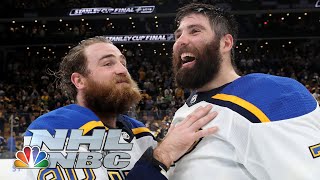 NHL Stanley Cup Final 2019 Blues celebrate discuss Stanley Cup win  NBC Sports [upl. by Birgitta]