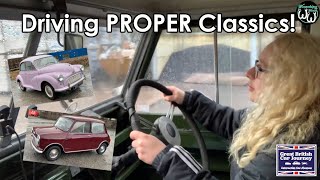 Driving PROPER CLASSICS For The First Time Land Rover Morris Minor Mk1 Mini [upl. by Olethea653]