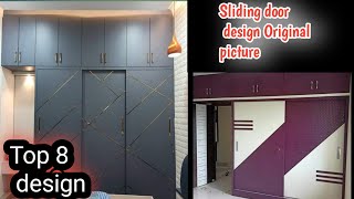 Sliding door design for bedroom Top 8Sliding door laminate Sliding door wardrobe laminate design [upl. by Eatnoid]