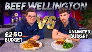 BEEF WELLINGTON BUDGET BATTLE  Chef £250 VS Normal Unlimited Budget  Sorted Food [upl. by Cassi]