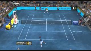 Federers great points vs Raonic Dropshot return [upl. by Marquardt]