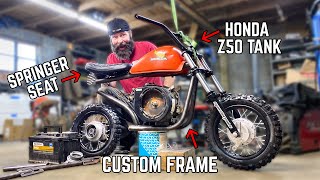 How to Build a SIMPLE CUSTOM Mini Bike Pt 1  Full Suspension EStart Mini Dirt Bike [upl. by Baniaz490]