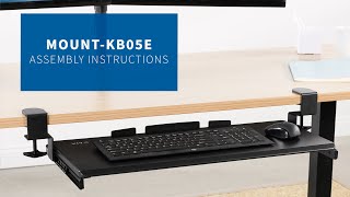 MOUNTKB05E Clampon Keyboard Tray Assembly by VIVO [upl. by Chlori]